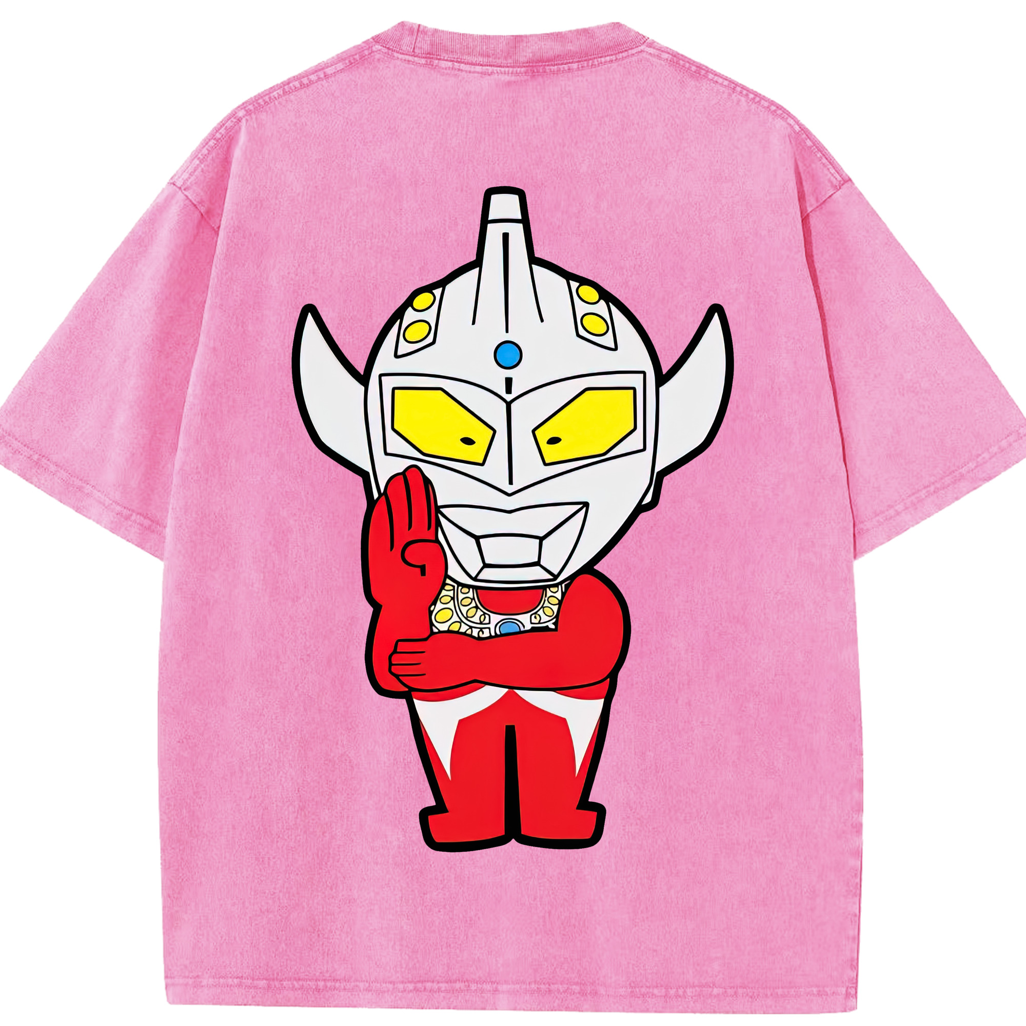 （画像用） ウルトラマン Ultraman 綿100% ヴィンテージ風 半袖Tシャツ（背面プリント）